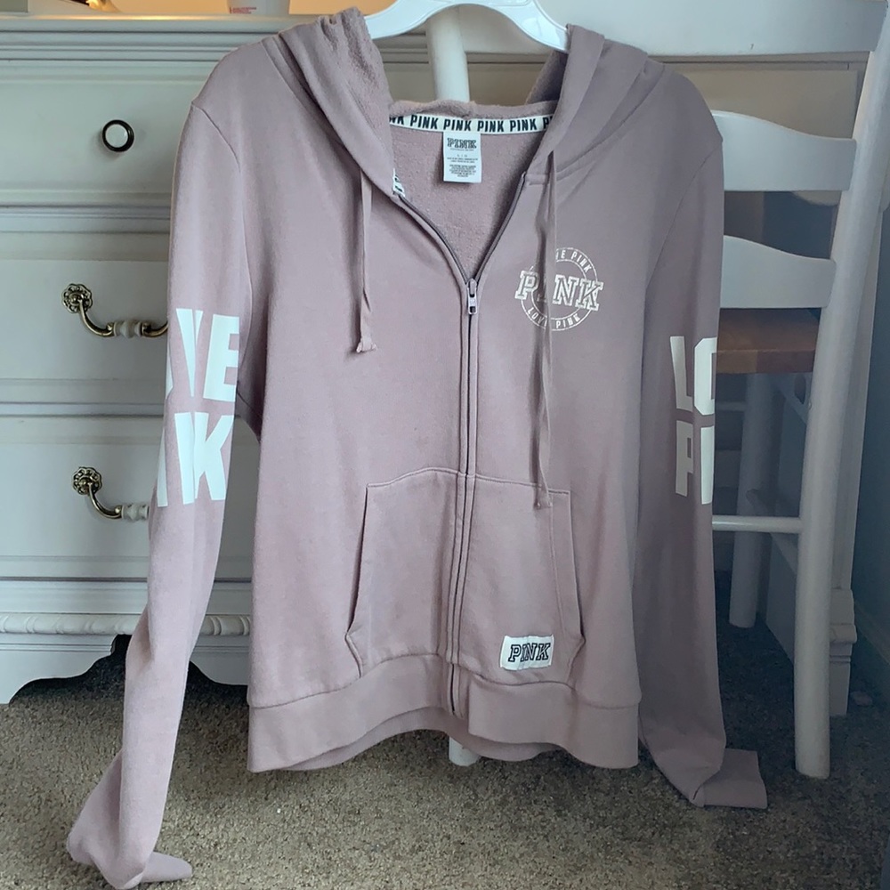 VS Pink Zip Up Hoodie